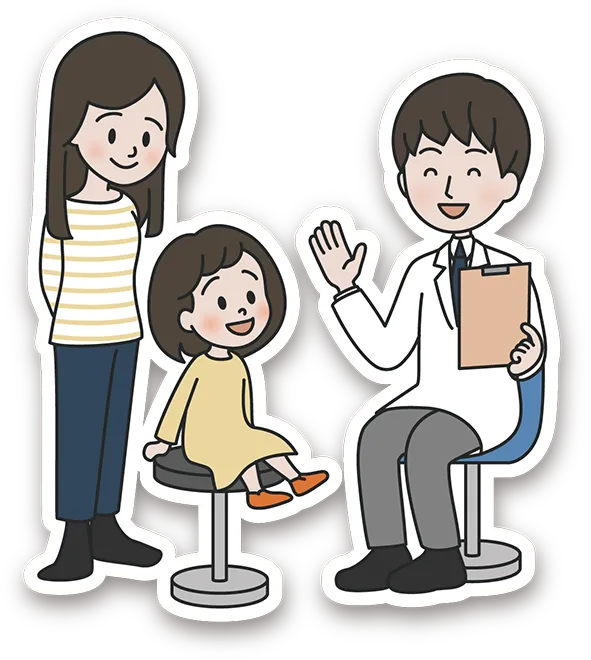 主治医の先生に相談しているイラストイメージ