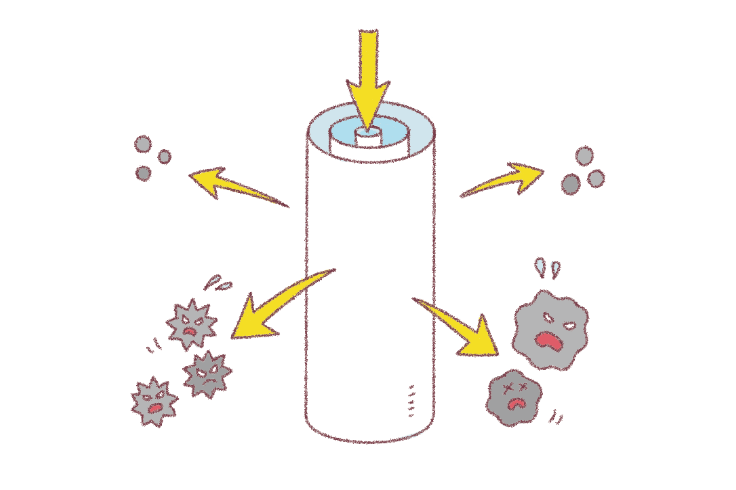 イラスト：細菌・ウイルス退治