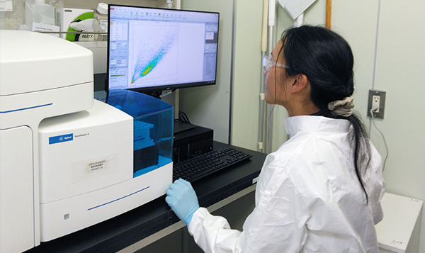 蛋白薬理研究室での実験風景